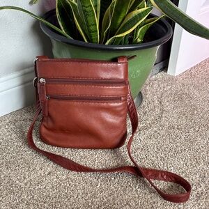 Osgoode Marley Leather Crossbody Bag in Brandy
